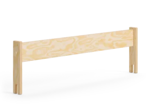 Barrière de protection en bois pour lit d’enfant fabriquée en contreplaqué de pin de couleur bois naturel