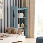 Étagère en bois taille L couleur bleu