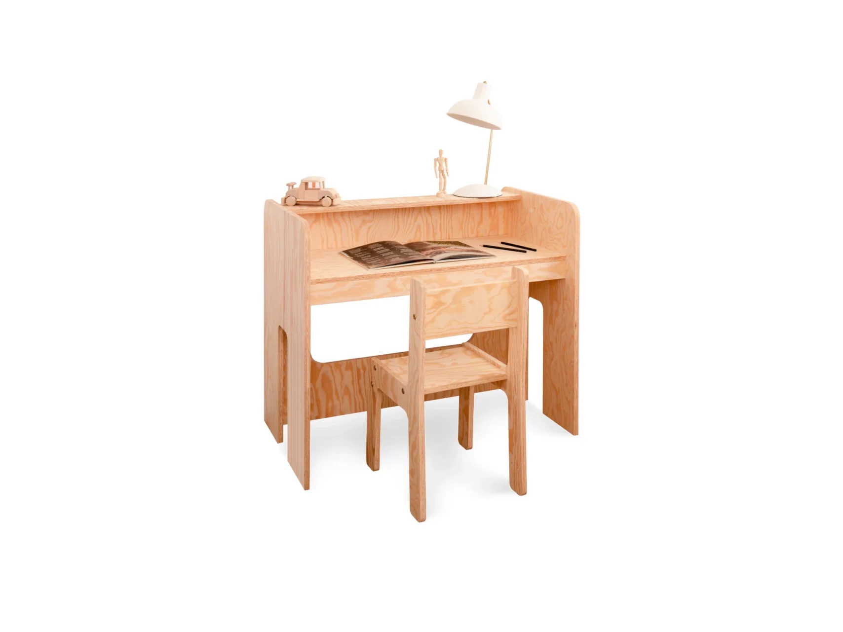 Ensemble bureau et chaise en pin pour enfants MIMI BRK scandinave