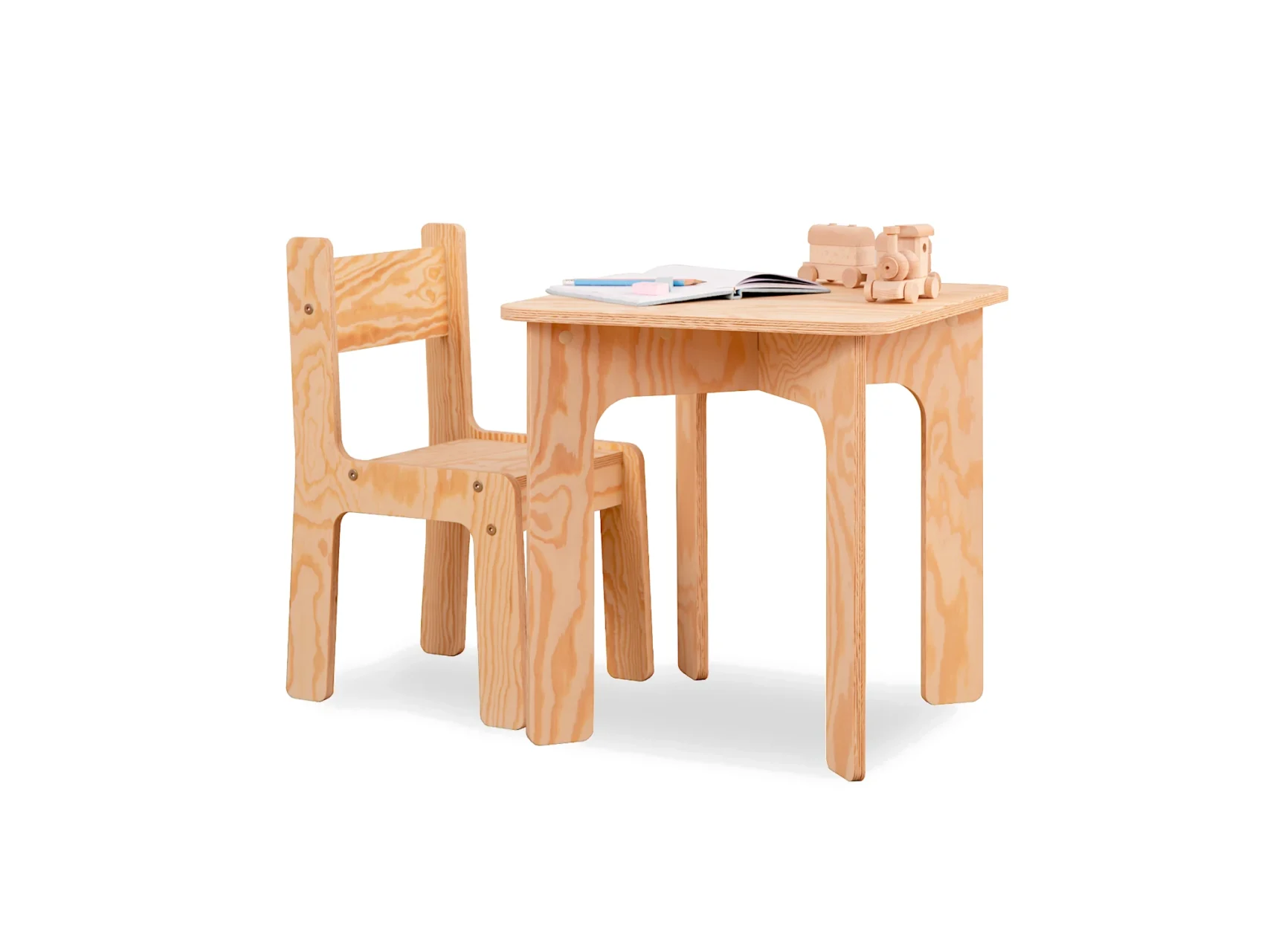Table et chaise pour enfants en pin TAB+KR scandinave