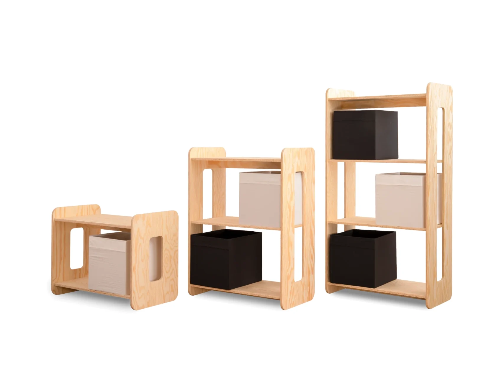 Bibliothèque pour enfants en pin DRONE scandinave