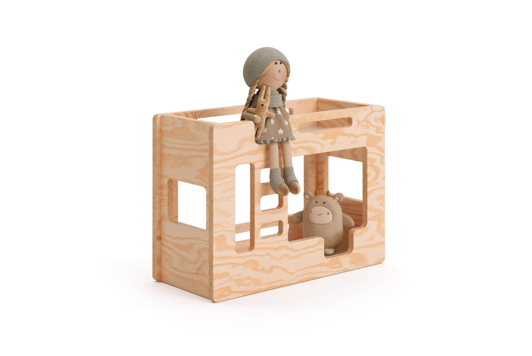Lit de poupée en pin MINI MIMI B scandinave