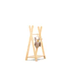Porte-manteau en bois en forme de tipi avec étagère inférieure taille M