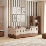 Lit simple bas en bois pour enfant avec sommier TILA 8 Montessori