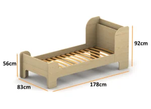 Dimensions du lit en bois pour enfant FLOU