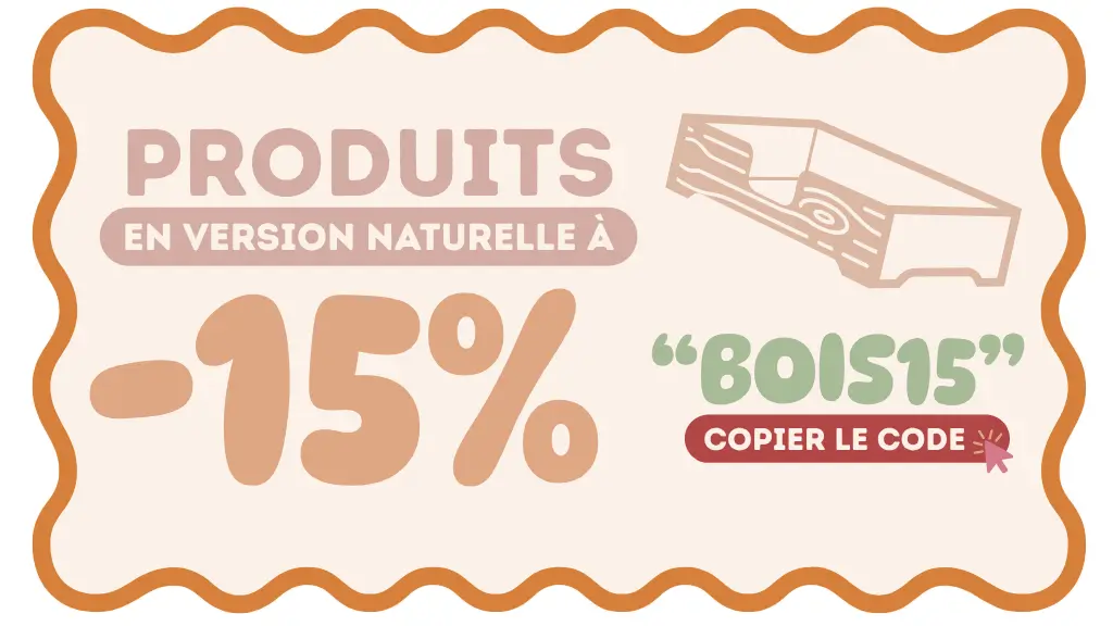 promotion avec le code bois15