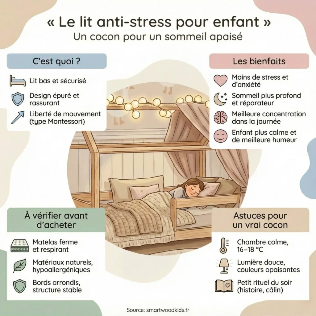 infografik Le lit anti-stress pour enfant Un guide complet pour un sommeil apaisé