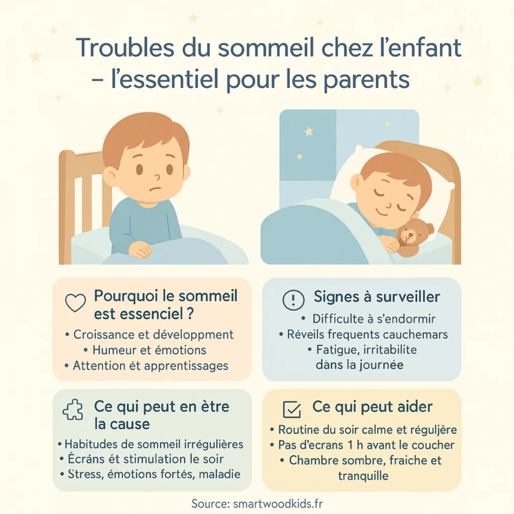infographie Les Troubles du Sommeil chez les Enfants