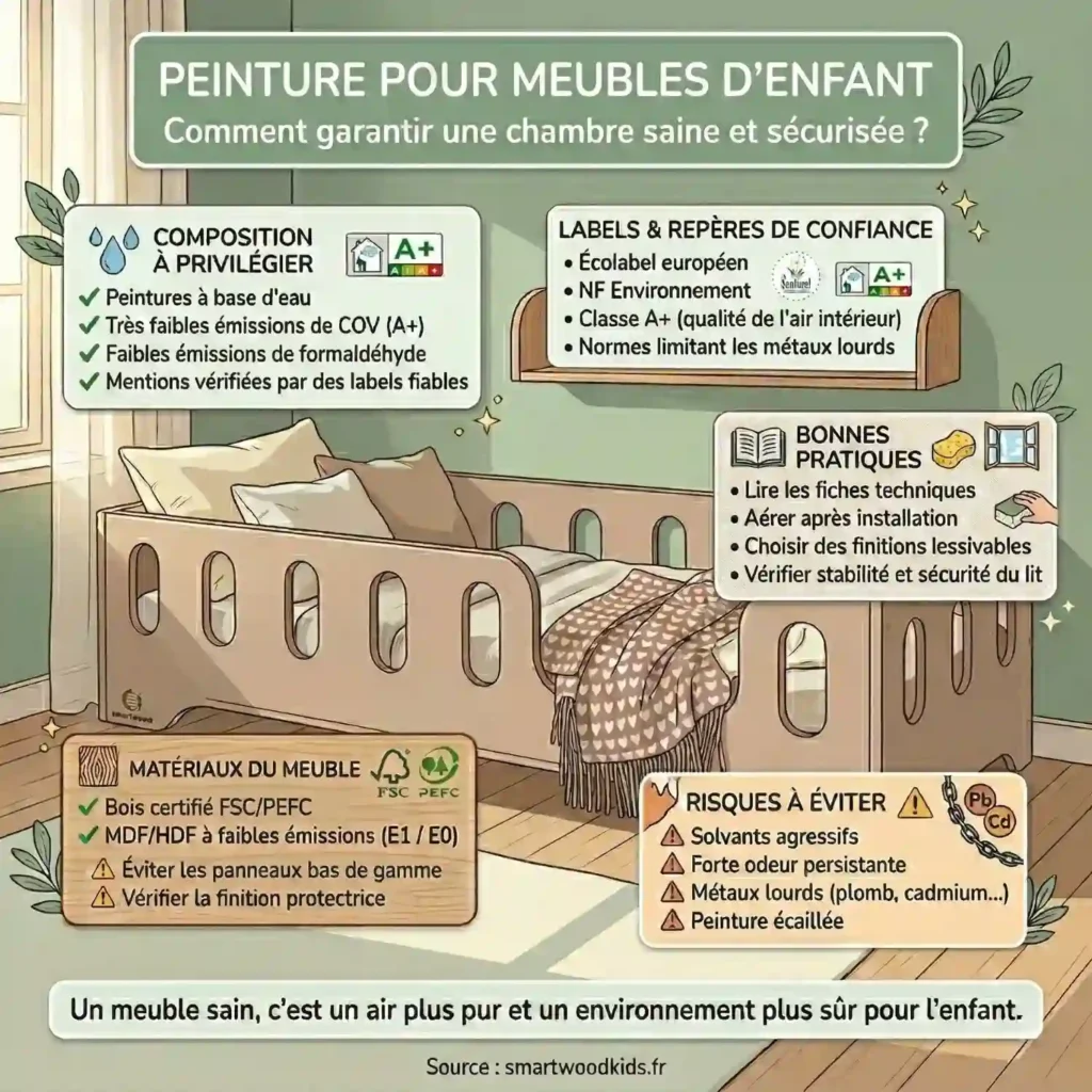 Peinture meuble enfant quel choix pour une chambre saine et sécurisée