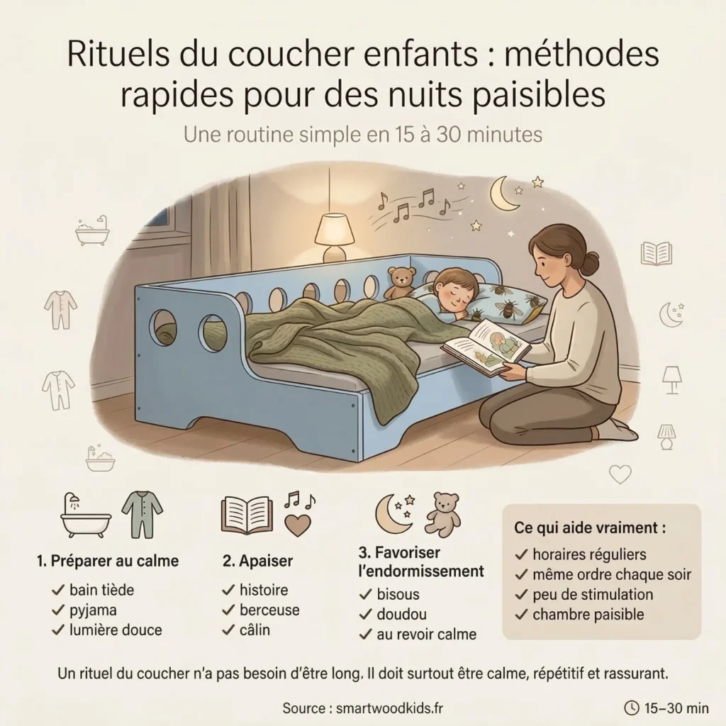 Rituels du coucher enfants : méthodes rapides pour des nuits paisibles