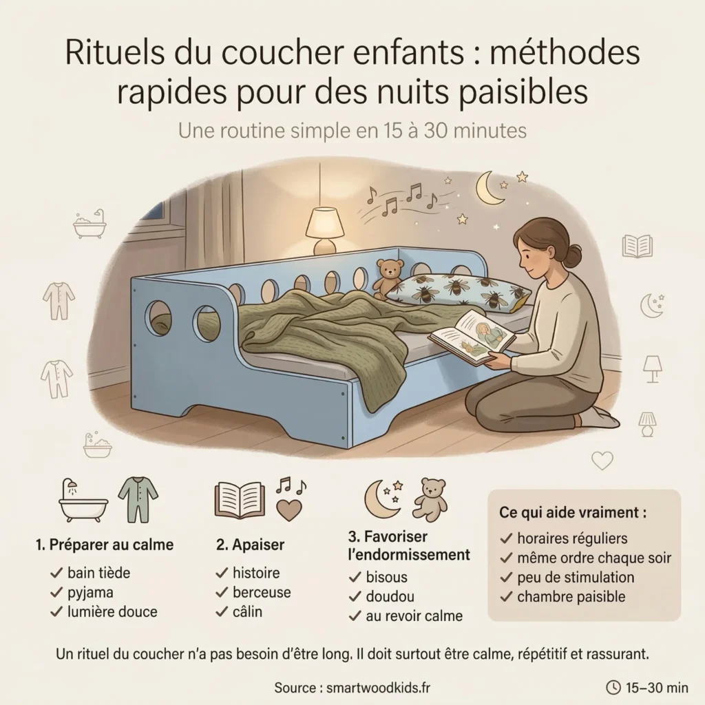 Rituels du coucher enfants : méthodes rapides pour des nuits paisibles