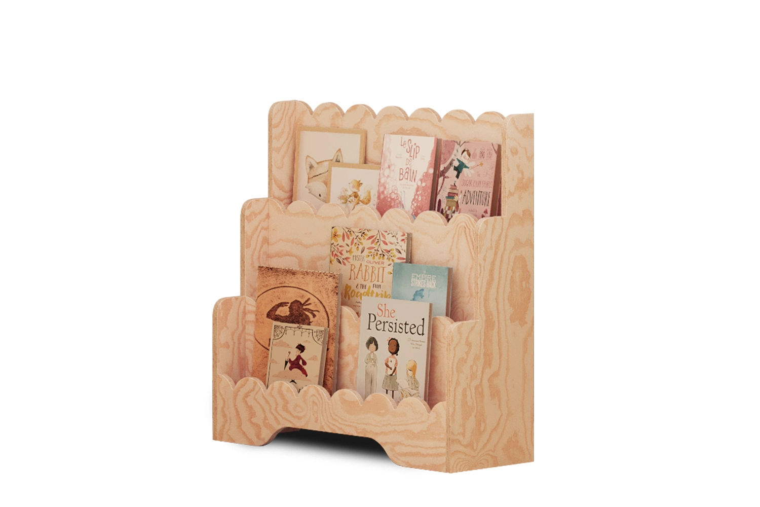 Bibliothèque enfant en bois LULU – inspiration Montessori Naturel