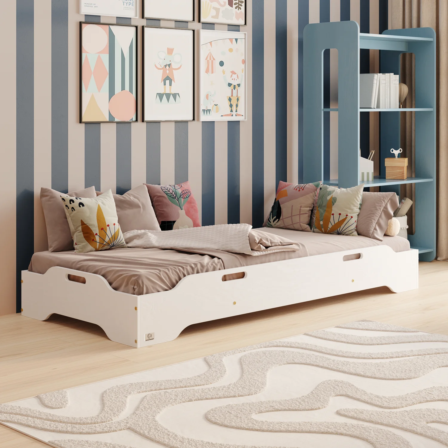 Lits simples pour enfants Smartwood TILA 8 - blanc
