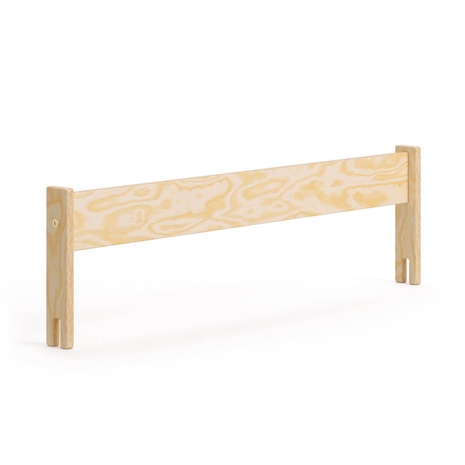 Barrière de protection en bois pour lit d’enfant fabriquée en contreplaqué de pin de couleur bois naturel